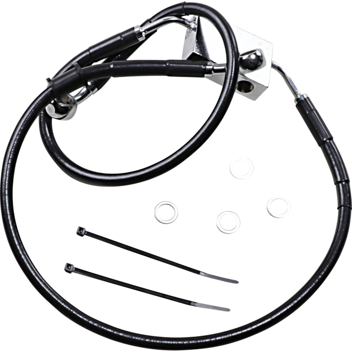 DRAG SPECIALTIES Brake Line Front - Black