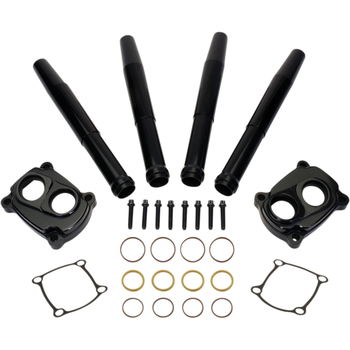 Jims Low-Profile Billet Tappet Covers Pushrod Cover Kit Black M8 - 6022 For Harley Motorcycles 2017-2021