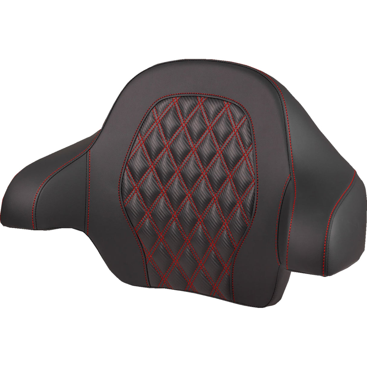 SADDLEMEN 0822-0703 814-07-20704 Tour Pak® Backrest Pad Tour-Pak® Backrest Pad - Lattice Stitch - Red Stitch - FL '14-'25