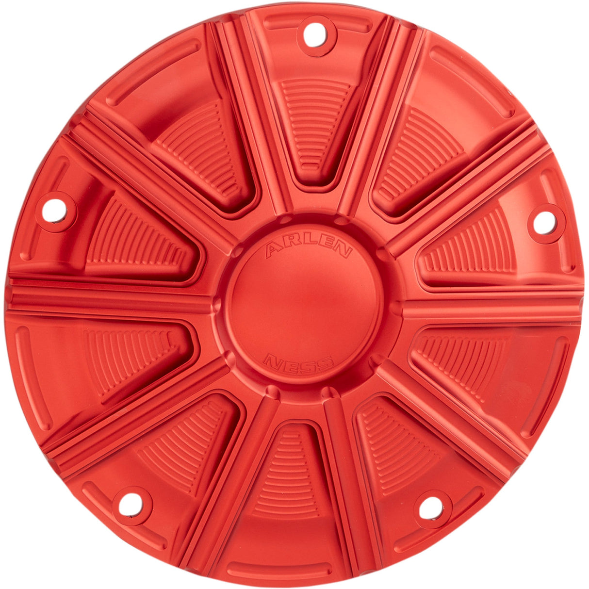 Arlen Ness 10-Gauge Derby Cover Red Big Twin - 700-022 For Harley Motorcycles 1999-2018