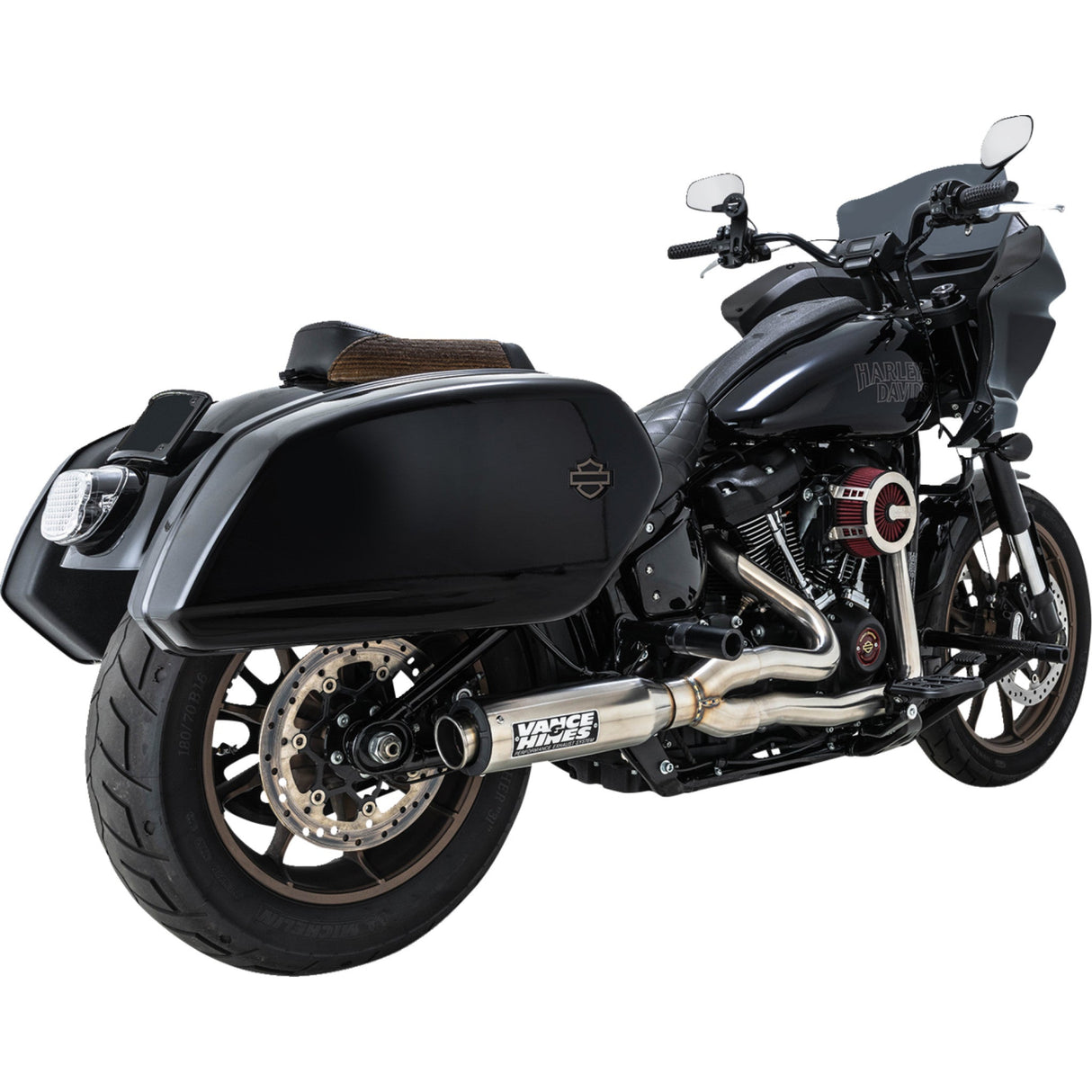 Vance & Hines 2-Into-1 Supersport Exhaust System Brushed Softail - 27337 For Harley Softail 2018-2025