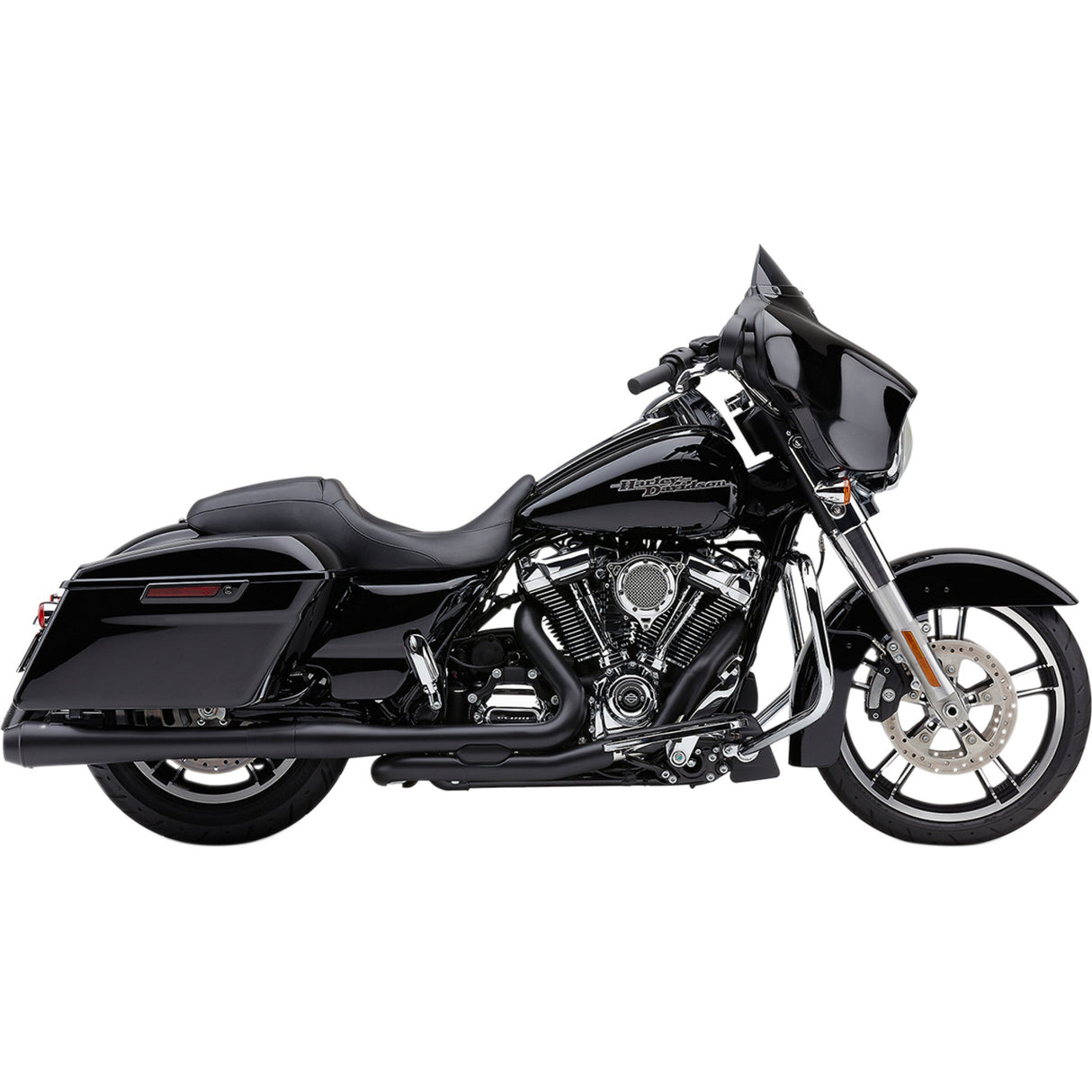 Cobra El Diablo Slip-On Mufflers 4" FL Black - 6208RB For Harley Touring 2017-2026