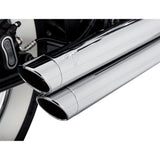 Vance & Hines Big Shots Staggered 2-Into-2 Exhaust System Chrome - 17341 For Harley Softail 2018-2024