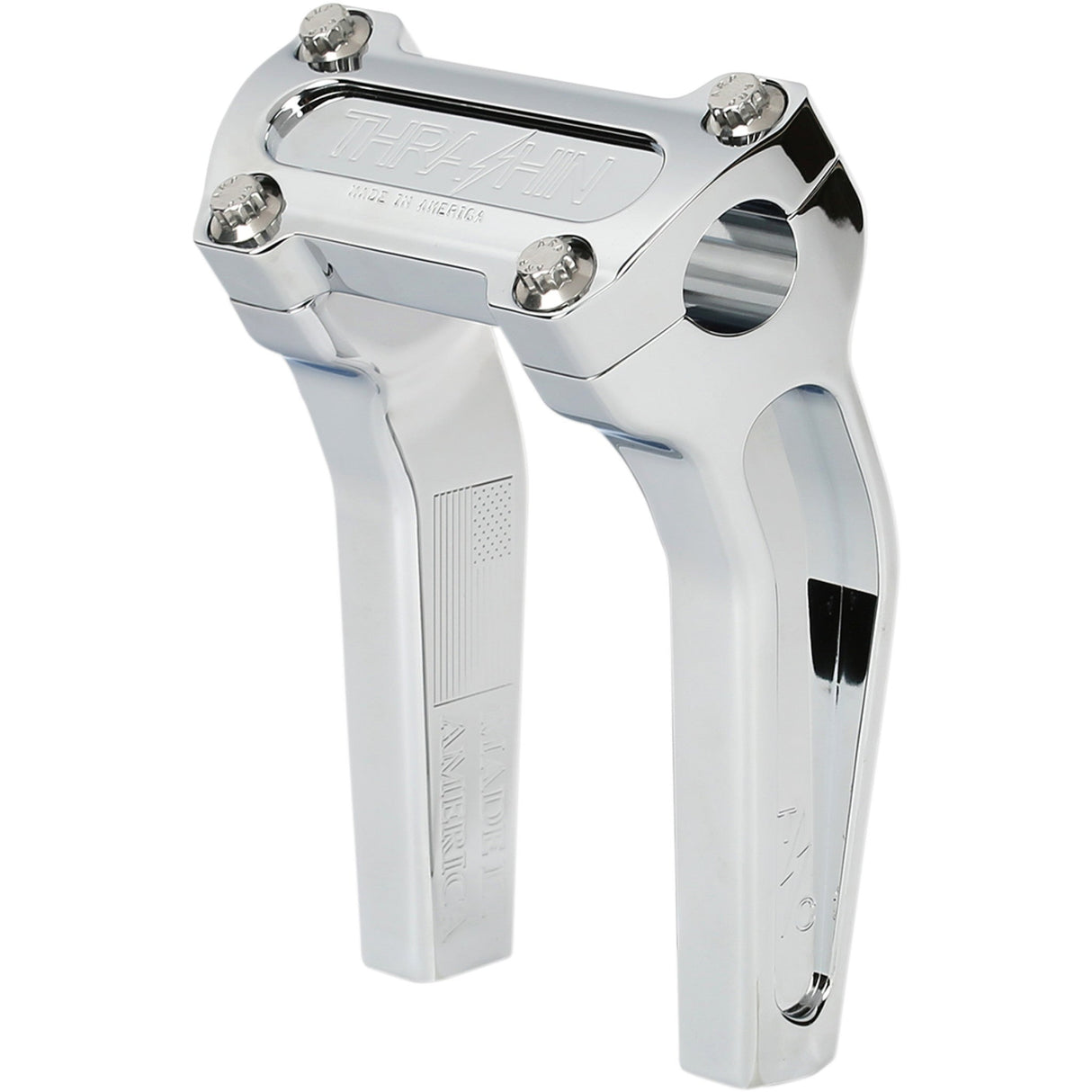 THRASHIN SUPPLY CO. 0602-1047 TSC-6525-3 Handlebar Riser - Risers - Pull Back - 6-1/2" - Chrome