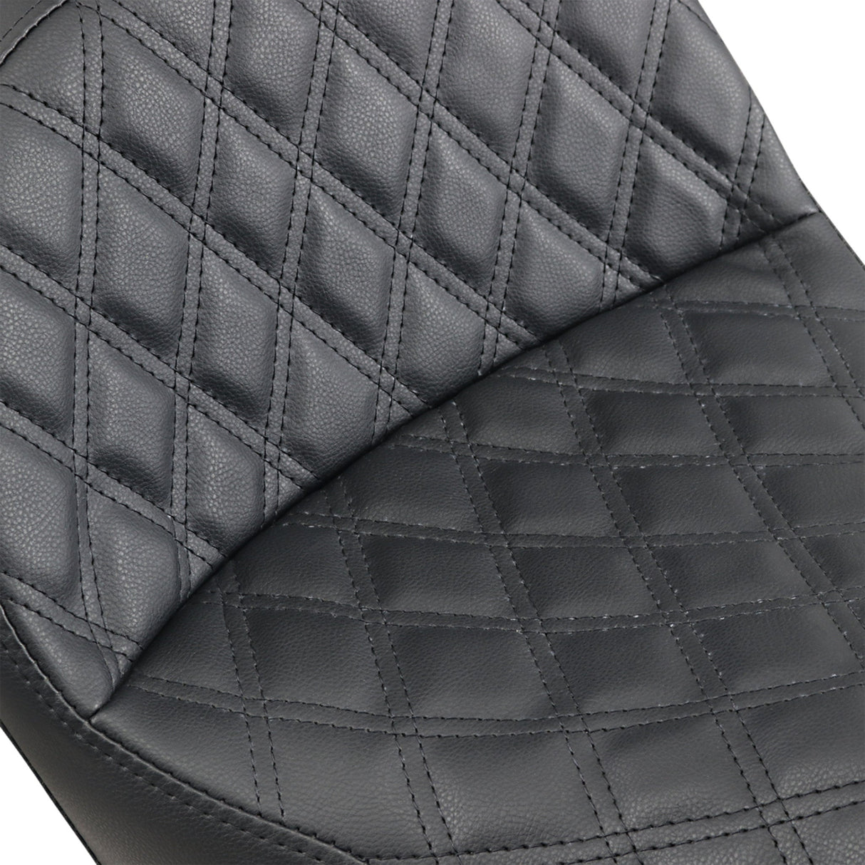 SADDLEMEN 0803-0609 806-04-030LS Explorer Seat - With Backrest - Lattice Stitched - Black - FXD