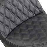 SADDLEMEN 0803-0609 806-04-030LS Explorer Seat - With Backrest - Lattice Stitched - Black - FXD