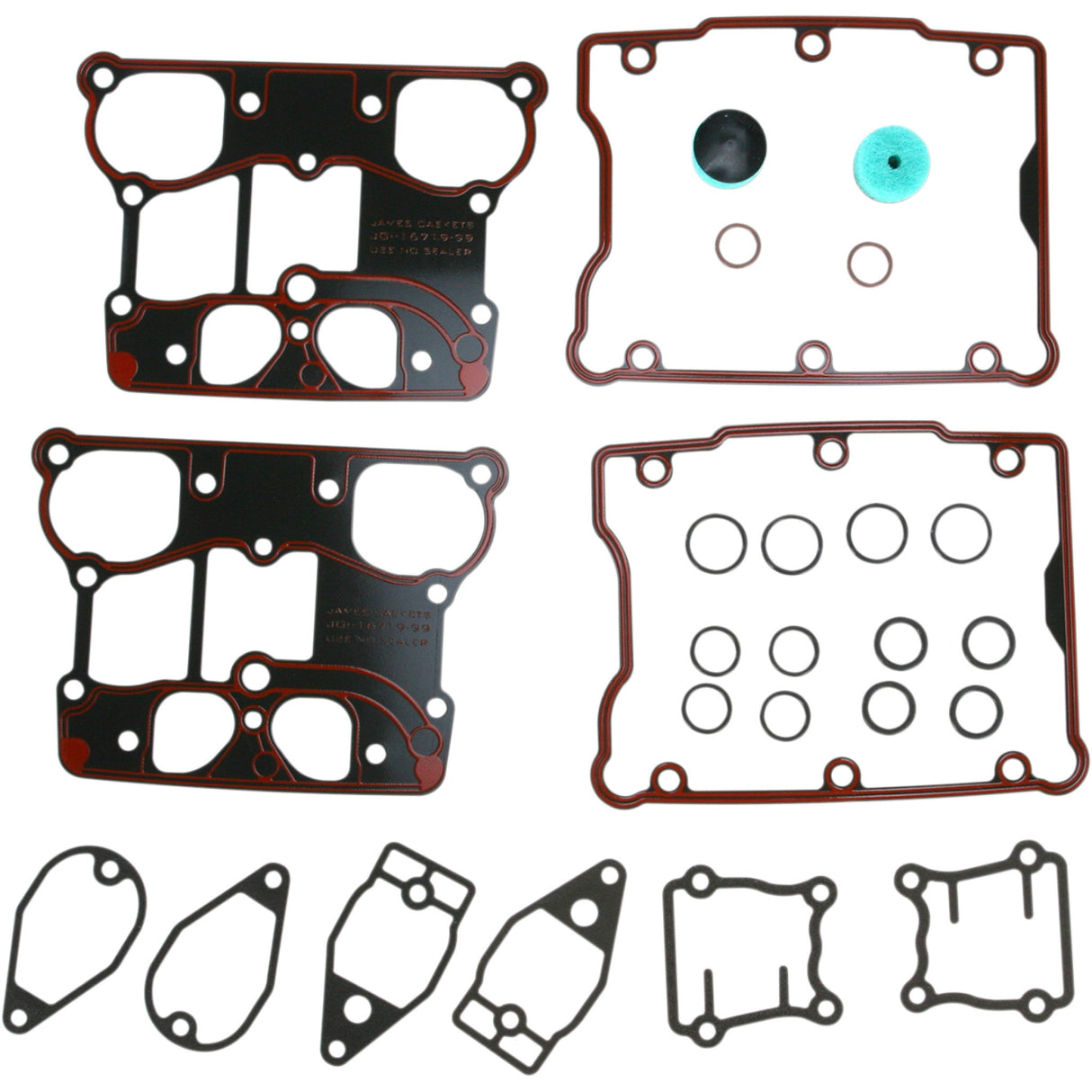James Gasket Rocker Box Gasket Kit Twin Cam - JGI-17033-99 For Harley Motorcycles 1999-2015
