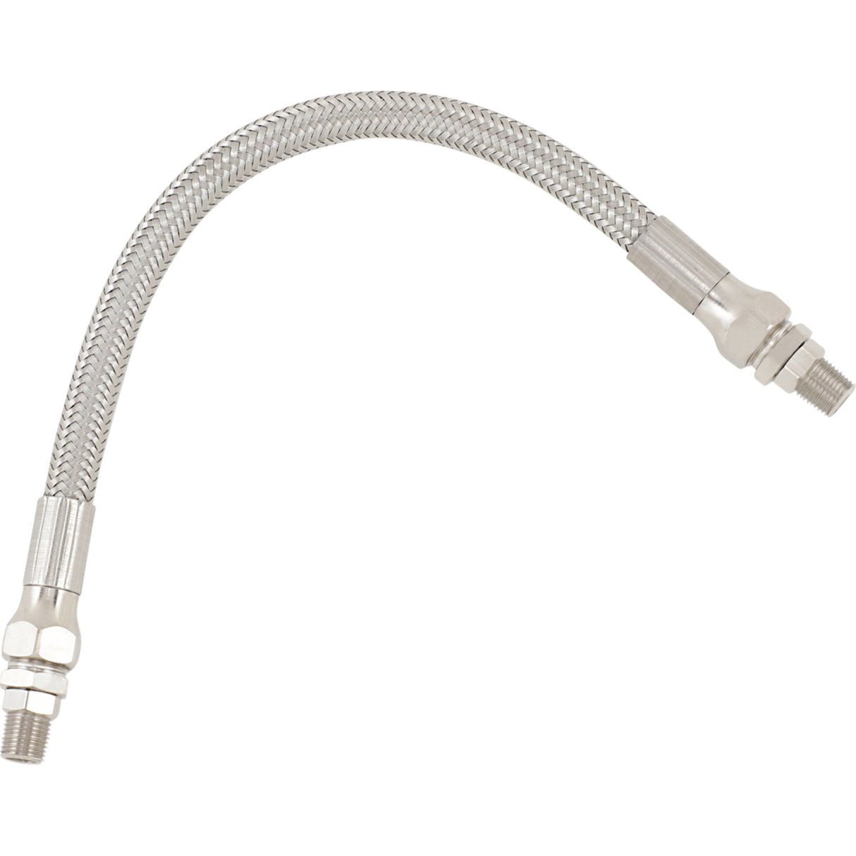 DRAG SPECIALTIES 0711-0045 Universal Stainless Steel Braided Oil Line Universal Oil Line - Stainless Steel - 10"