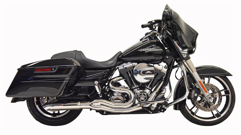 Bassani Xhaust 2-Into-1 Exhaust System - 1F68C For Harley Touring 2007-2016