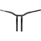 LA CHOPPERS 0601-4943 LA-7338-14B Kage Fighter Welded Bent-Riser Handlebar - One Piece - Bent - 14" - Black