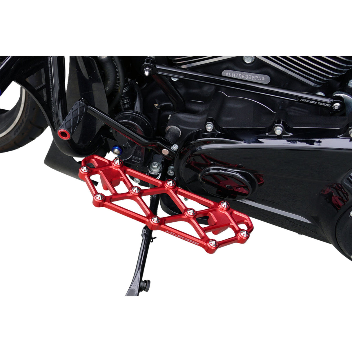 Arlen Ness Diamond Floorboards Driver Red - 410-057 For Harley Motorcycles 1982-2026