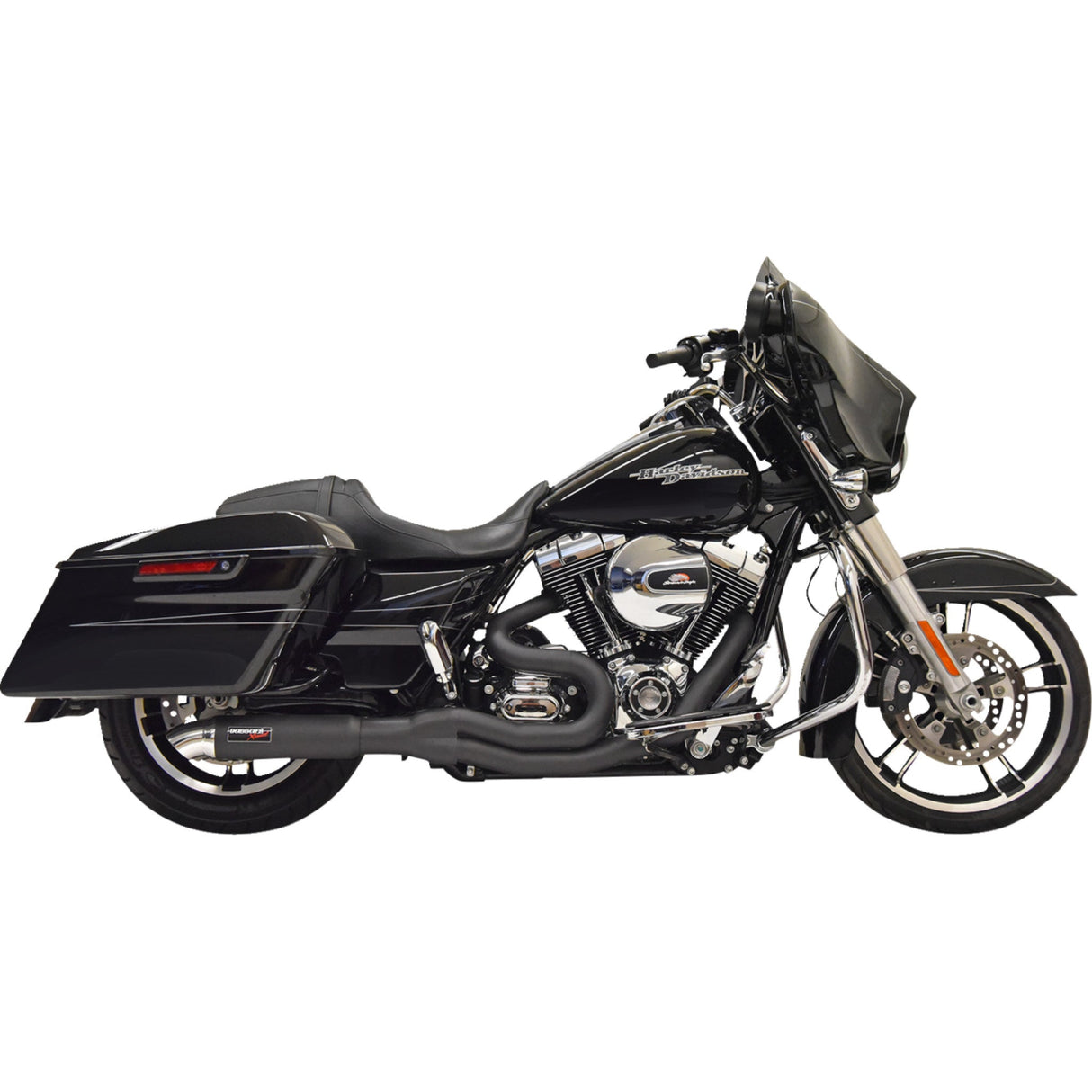 Bassani Xhaust Road Rage II 2-Into-1 Exhaust System - 1F67B For Harley Touring 1995-2006