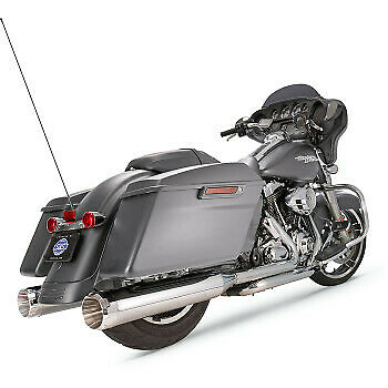 S&S Cycle 4-1/2" MK45 Performance Mufflers — Thruster Chrome Thruster - 550-0665 For Harley Touring 2017-2026