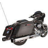 S&S Cycle 4-1/2" MK45 Performance Mufflers Chrome With Black Thruster - 550-0619 For Harley Touring 1995-2016