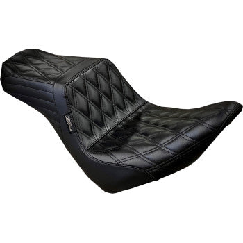 LePera Tailwhip Seat Double Diamond Black - LYR-580DD For Harley Softail 2018-2023