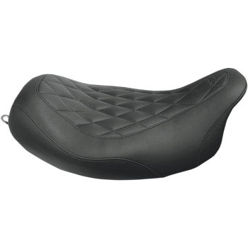 Mustang Wide Tripper™ Solo Seat Without Backrest Diamond Black - 76694 For Harley Touring 2008-2025
