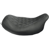 Mustang Wide Tripper™ Solo Seat Without Backrest Diamond Black - 76694 For Harley Touring 2008-2025