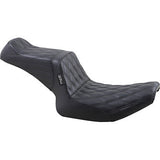 LePera Tailwhip Seat Double Diamond Black - L-588DD For Harley Dyna 1982-1994