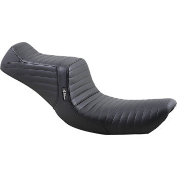 LePera Tailwhip Seat Pleated Black - LN-581PT For Harley Dyna 1996-2003