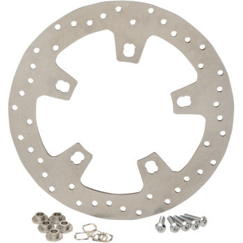 Drag Specialties Stainless Steel Drilled Brake Rotor 11.8" For Harley Touring 2014-2026