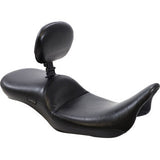 LePera Maverick Daddy Long Legs Seat With Backrest Black Smooth - LK-957DLBRS For Harley Touring 2008-2023