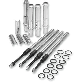 S&S Cycle Quickee Pushrod Kit With Chrome Covers Twin Cam - 106-6051 For Harley Motorcycles 1999-2017