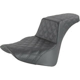 Saddlemen Step-Up Seat — Full Lattice Stitch Black - 818-33-175 For Harley Softail 2018-2025