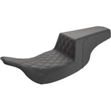 Saddlemen Step-Up Seat — Front Lattice Stitch Black - 897-07-172 For Harley Touring 1997-2007