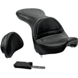 Saddlemen Explorer™ Seat Explorer™ With Backrest Stitched Black - 8252JS For Harley Softail Deuce 2000-2007
