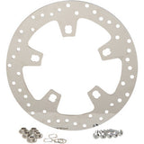 Drag Specialties Polished Stainless Steel Drilled Brake Rotor Front 11.8" Touring For Harley Touring 2014-2026