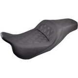 Saddlemen Slim Lattice Stitched Seat Black Lattice Stitch - 808-07B-162 For Harley Touring 2008-2025