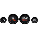 Dakota Digital Four-Gauge MLX Series Kit Black Bezel - MLX-8404-K For Harley Touring 2004-2013