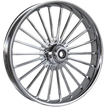 RC Components One-Piece Forged Illusion Wheel Illusion Front Dual Disc Without ABS Chrome 21x3.5 - 21350903114126C For Harley Touring 2014-2023