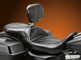 LePera Maverick Seat With Backrest Stitched Black - LK-957BR For Harley Touring 2008-2023