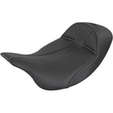 Saddlemen Dominator Solo Seat Extended Reach Without Backrest Black With Gray Stitching - 808-07B-0042EXT For Harley Touring 2008-2025