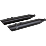 S&S Cycle Slash Cut Slip-On Mufflers Black M8 - 550-0696 For Harley Touring 2017-2026
