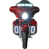 Custom Dynamics Lower Fairing Amber White Light Inserts - CD-LF-AW-B For Harley Touring 2014-2025