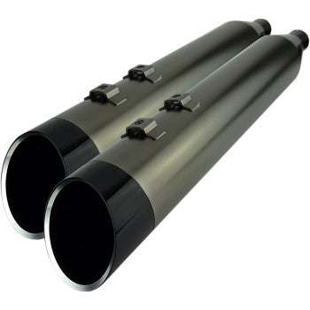Khrome Werks 4-1/2" HP-Plus® Slip-On Mufflers Smoked Chrome With Edge Touring - 202655 For Harley Touring 2017-2026