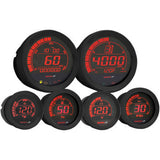 Koso North America HD-02 Six-Piece Gauge Kit Black - BA050907 For Harley Touring 2004-2013