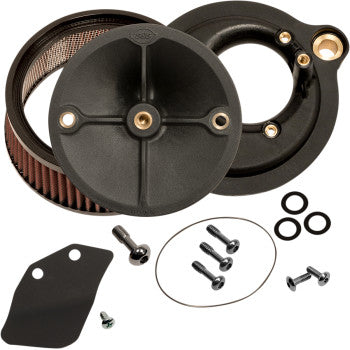 S&S Cycle Super Stock™ Stealth Air Cleaner Kit Black - 170-0354C For Harley Motorcycles 2017-2025