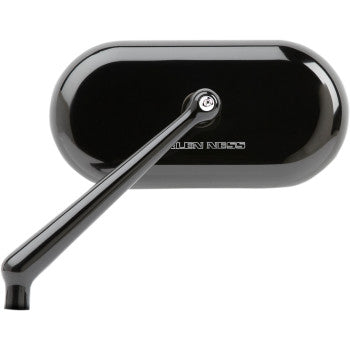 Arlen Ness Forged Oval Mirror Side View Oval Black Left - 13-170