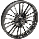 Coastal Moto Atlantic Precision Cast 3D Wheel Atlantic 3D Front Dual Disc Without ABS Black Cut 21x3.5 - 3D-ATL213BC For Harley Touring 2008-2026