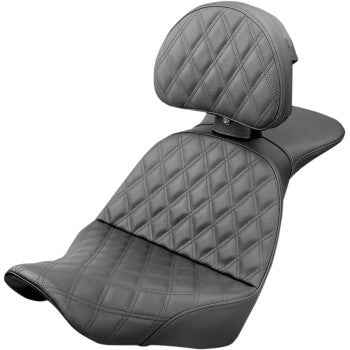 Saddlemen Explorer Lattice Stitch Seat Lattice Stitched Backrest FX - 818-29-030LS For Harley Softail 2018-2026
