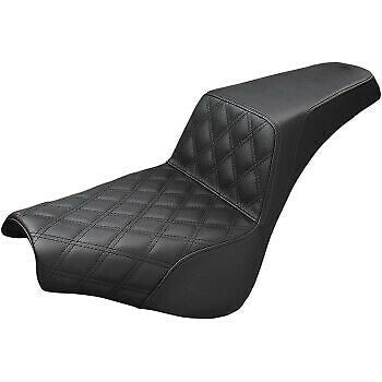 Saddlemen Step-Up Seat — Front Lattice Stitch Black FX - 818-30-172 For Harley Softail 2018-2025