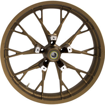 Coastal Moto Marlin Precision Cast 3D Wheel Marlin Front Dual Disc With ABS Bronze 21x3.5 - 3D-MAR213BZABST For Harley Touring 2008-2026