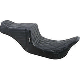 LePera Tailwhip Seat Double Diamond Black - LK-587DD For Harley Touring 2008-2023