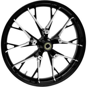 Coastal Moto Marlin Precision Cast 3D Wheel Marlin Front Dual Disc Without ABS Black Cut 21x3.5 - 3D-MAR213BC07 For Harley Touring 2000-2007