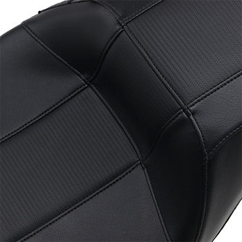 LePera Outcast GT Seat 2-Up Without Backrest Black Carbon Fiber Inlay - LK-997GT3 For Harley Touring 2008-2023