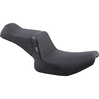 LePera Tailwhip Seat Basketweave Black - L-588BW For Harley Dyna 1982-1994