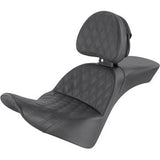 Saddlemen Explorer Lattice Stitch Seat Lattice Stitched Backrest - 818-33-030LS For Harley Softail 2018-2025